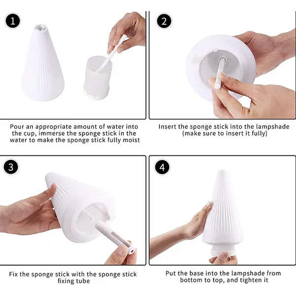Umidificator LOUVER cu lampă LED și control tactil – Aromaterapie și aer curat