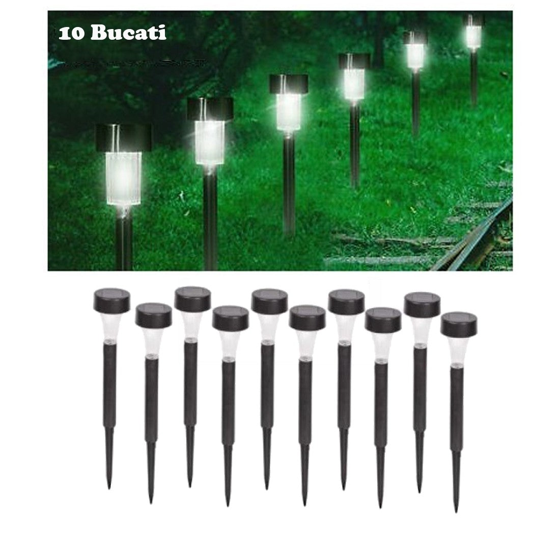 Set 10 Lămpi Solare de Grădină  - Iluminare Eficientă, Automata și Ecologică