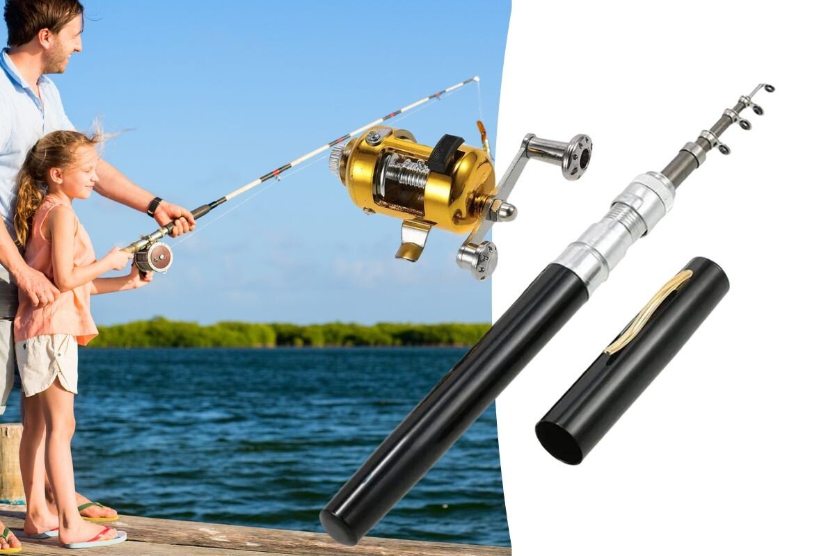 Descoperă Libertatea Pescuitului cu Mini Lanseta Carbon Telescopica, Undita  de Buzunar tip Stilou - Compactă și Performantă!