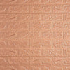 Tapet 3D caramizi maro, auto-adeziv pentru interior, 70 x 77 cm