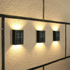 Set 2 lampi solare pentru perete exterior, iluminare sus-jos, lumina calda