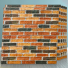 Încărcați imaginea în vizualizatorul Galerie, Tapet 3D caramida negru-portocaliu, auto-adeziv pentru interior, 70 x 77 cm