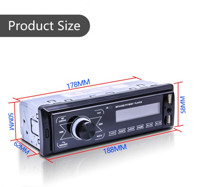 Radio MP3 player auto functie touch, bluetooth, USB, microSD, AUX, 4x50W si telecomanda