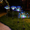 Încărcați imaginea în vizualizatorul Galerie, Set 2 Lampi solare artificii cu suport metalic, 100 LED, multicolor
