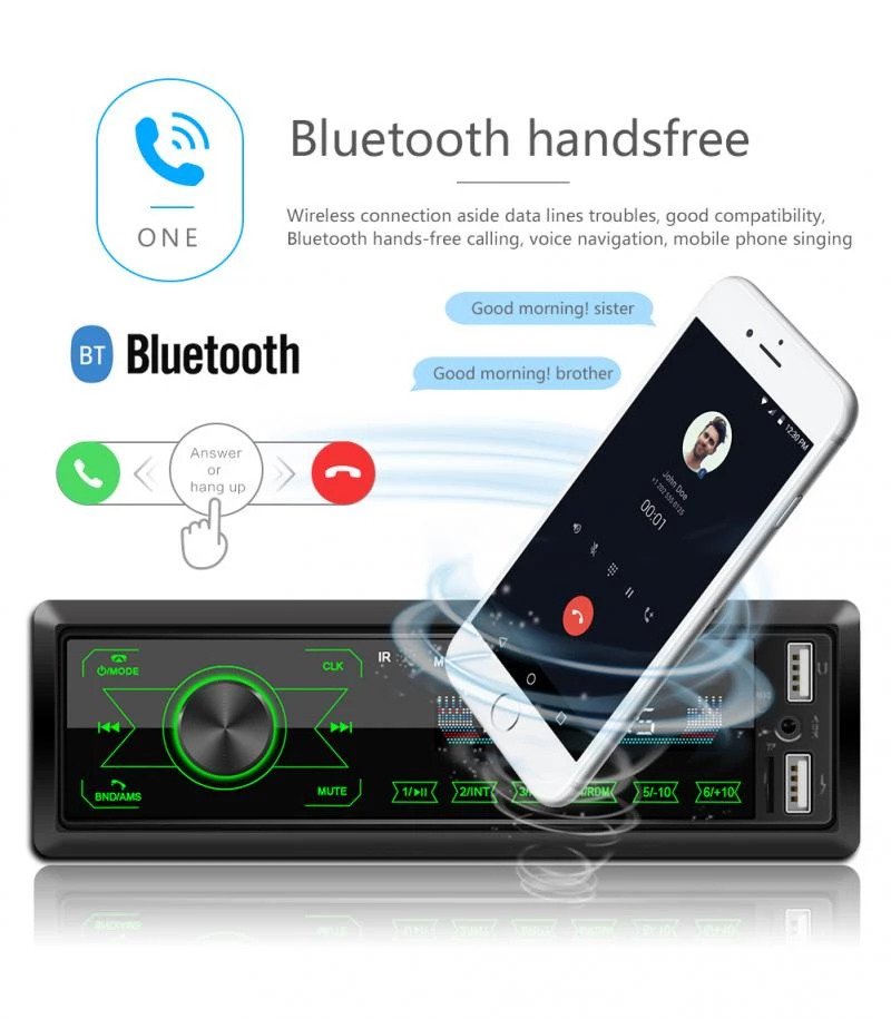 Radio MP3 player auto functie touch, bluetooth, USB, microSD, AUX, 4x50W si telecomanda